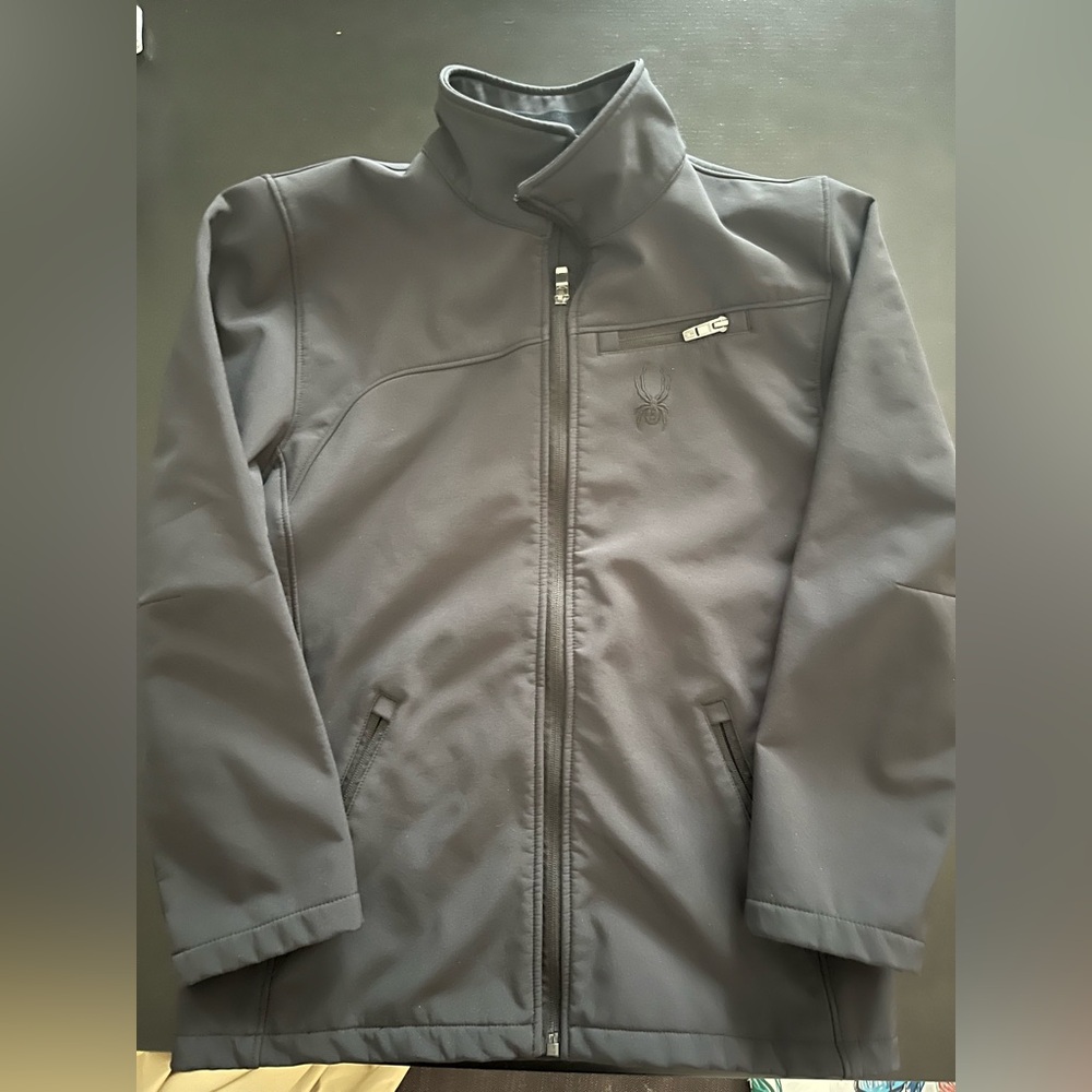 Kids Spyder Black Layering Jacket | Size L (14/16)